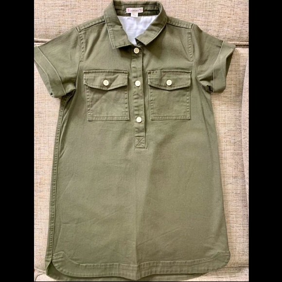 Crewcuts Other - GUC Girls CREWCUTS Military Style Dress in Olive Green, Size 7
